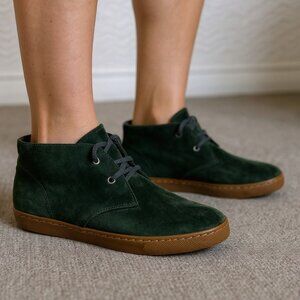 PF Flyers Unisex Suede Leather Shoes Heritage Green Sneaker M 10 - W 11.5 Retro